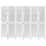 6 paneles fehér tömör császárfa térelválasztó