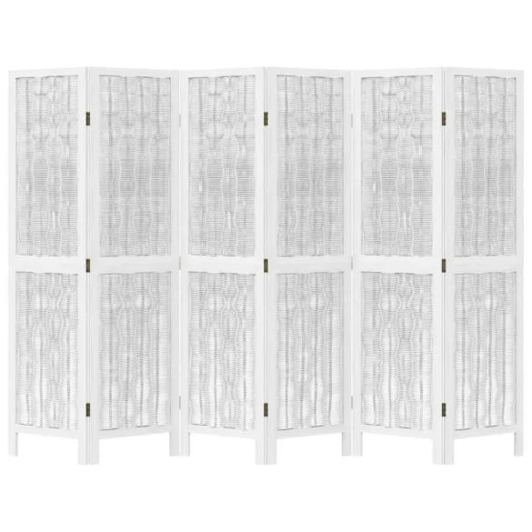 6 paneles fehér tömör császárfa térelválasztó