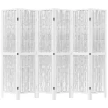 6 paneles fehér tömör császárfa térelválasztó