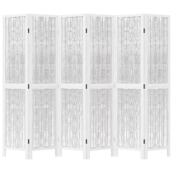 6 paneles fehér tömör császárfa térelválasztó