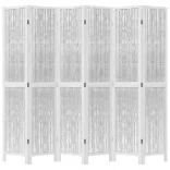 6 paneles fehér tömör császárfa térelválasztó