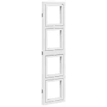 3 paneles fehér tömör császárfa térelválasztó