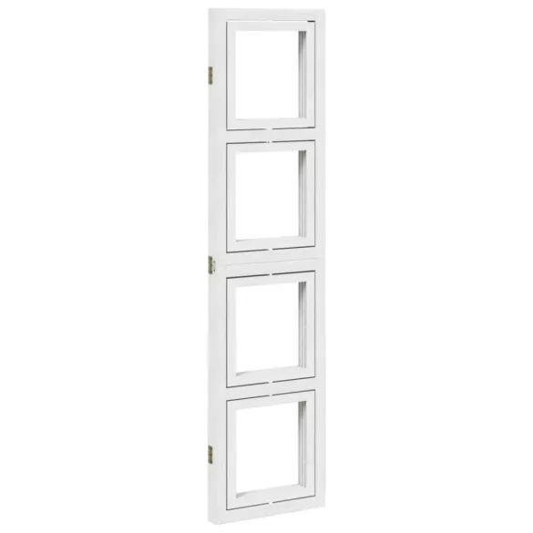 3 paneles fehér tömör császárfa térelválasztó