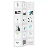 3 paneles fehér tömör császárfa térelválasztó