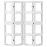 4 paneles fehér tömör császárfa térelválasztó