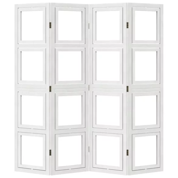 4 paneles fehér tömör császárfa térelválasztó