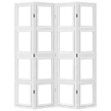 4 paneles fehér tömör császárfa térelválasztó