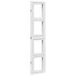 4 paneles fehér tömör császárfa térelválasztó