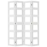 4 paneles fehér tömör császárfa térelválasztó