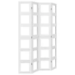 4 paneles fehér tömör császárfa térelválasztó