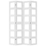 4 paneles fehér tömör császárfa térelválasztó