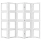 5 paneles fehér tömör császárfa térelválasztó