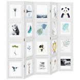 5 paneles fehér tömör császárfa térelválasztó