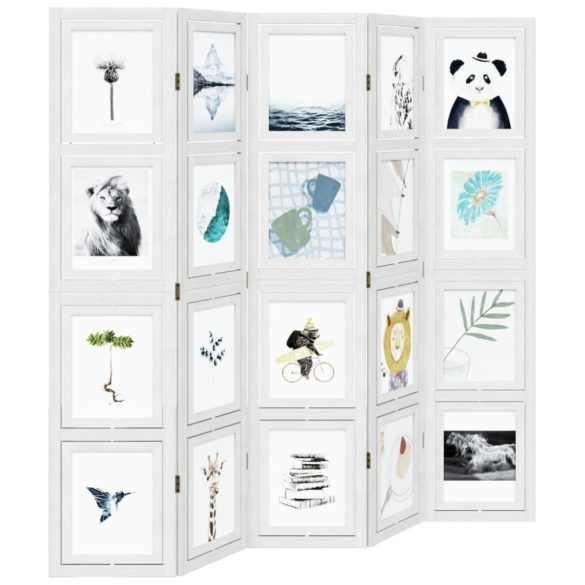 5 paneles fehér tömör császárfa térelválasztó