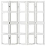 5 paneles fehér tömör császárfa térelválasztó