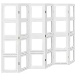 6 paneles fehér tömör császárfa térelválasztó