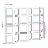 6 paneles fehér tömör császárfa térelválasztó