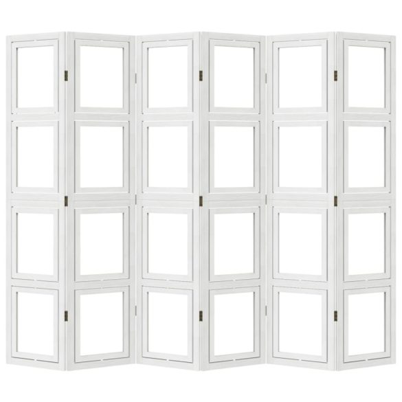 6 paneles fehér tömör császárfa térelválasztó