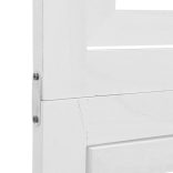 6 paneles fehér tömör császárfa térelválasztó