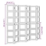 6 paneles fehér tömör császárfa térelválasztó