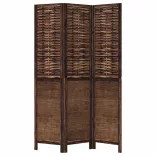 3 paneles sötétbarna tömör császárfa térelválasztó