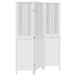 3 paneles fehér tömör császárfa térelválasztó