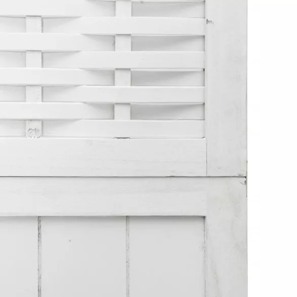 3 paneles fehér tömör császárfa térelválasztó