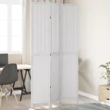 3 paneles fehér tömör császárfa térelválasztó
