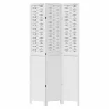 3 paneles fehér tömör császárfa térelválasztó