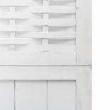 3 paneles fehér tömör császárfa térelválasztó