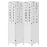 4 paneles fehér tömör császárfa térelválasztó