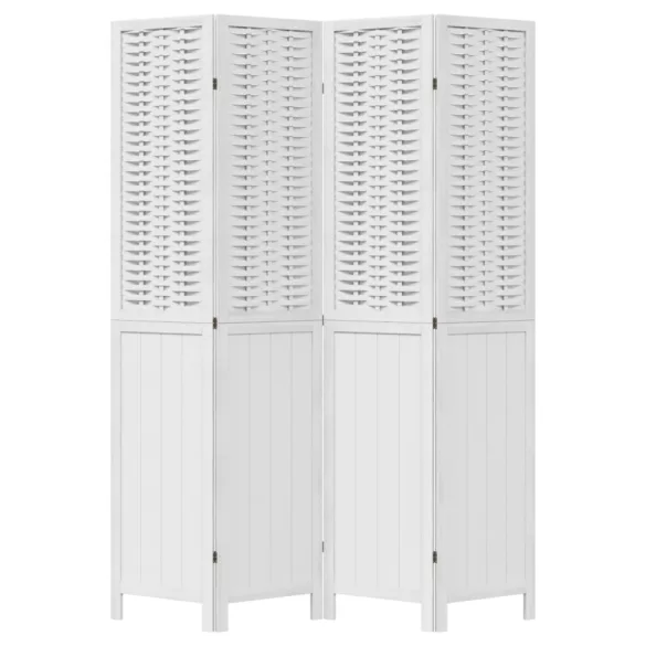 4 paneles fehér tömör császárfa térelválasztó