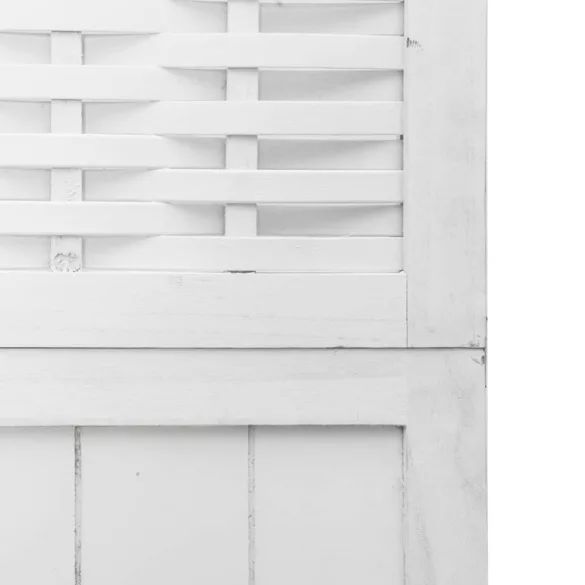 4 paneles fehér tömör császárfa térelválasztó