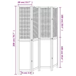 4 paneles fehér tömör császárfa térelválasztó