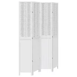 4 paneles fehér tömör császárfa térelválasztó