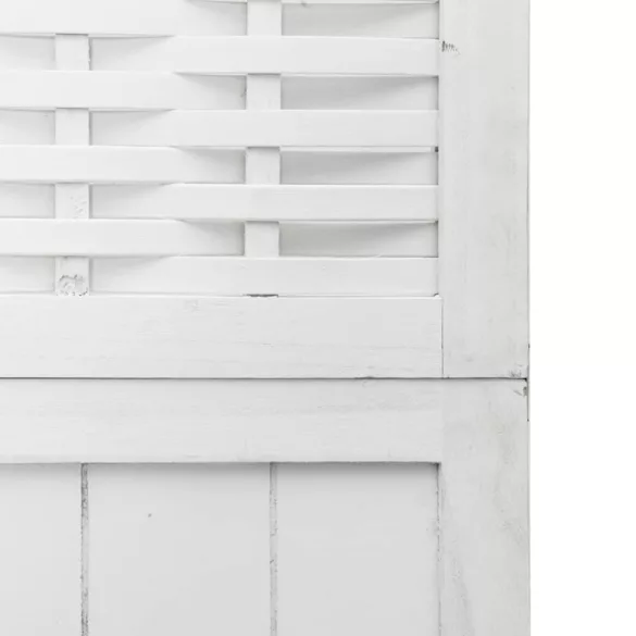 4 paneles fehér tömör császárfa térelválasztó