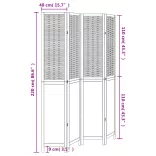 4 paneles fehér tömör császárfa térelválasztó