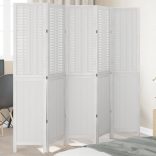 5 paneles fehér tömör császárfa térelválasztó