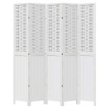 5 paneles fehér tömör császárfa térelválasztó