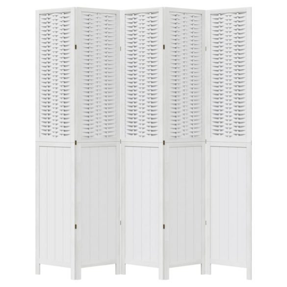 5 paneles fehér tömör császárfa térelválasztó