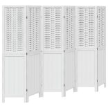6 paneles fehér tömör császárfa térelválasztó