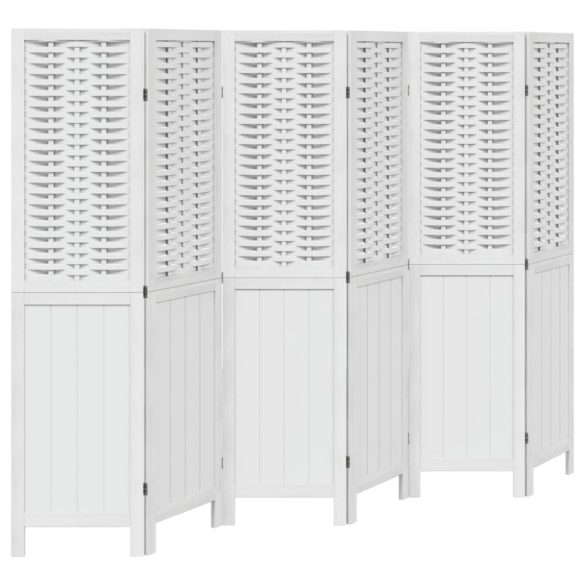 6 paneles fehér tömör császárfa térelválasztó