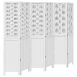 6 paneles fehér tömör császárfa térelválasztó