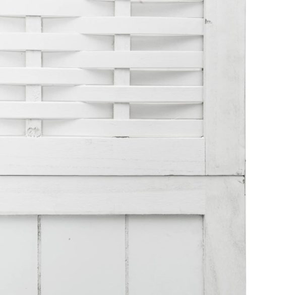 6 paneles fehér tömör császárfa térelválasztó