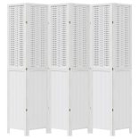 6 paneles fehér tömör császárfa térelválasztó