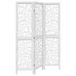 3 paneles fehér tömör császárfa térelválasztó