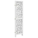 3 paneles fehér tömör császárfa térelválasztó