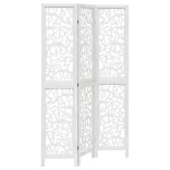 3 paneles fehér tömör császárfa térelválasztó