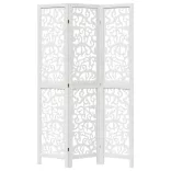 3 paneles fehér tömör császárfa térelválasztó