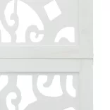 3 paneles fehér tömör császárfa térelválasztó